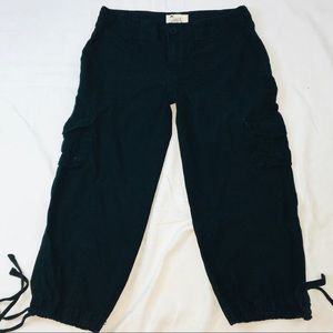 So Capri Cargo Double Pocket Pants 0 Black